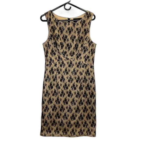JB by Julie Brown Sexy Nude & Black Lace Sheath Dress Size 10 - Picture 2 of 10